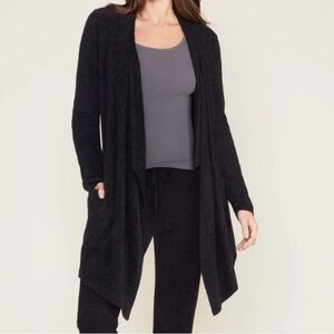 Barefoot Dreams CozyChic Island Wrap Drape Front Cardigan Sweater Size XL Blue